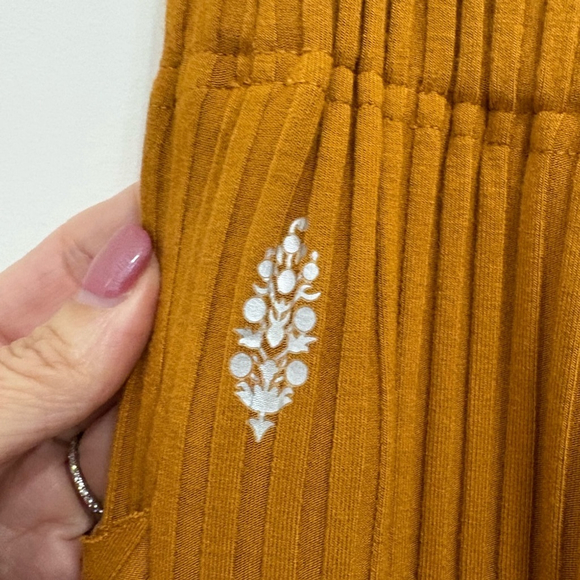 #319 FP MOVEMENT Retail $88 Blissed Out Wide Leg Pants Golden Ochre XS - Picture 6 of 10